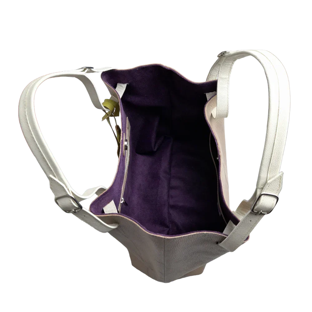 Sac à main en cuir taupe Adelle pour femmes