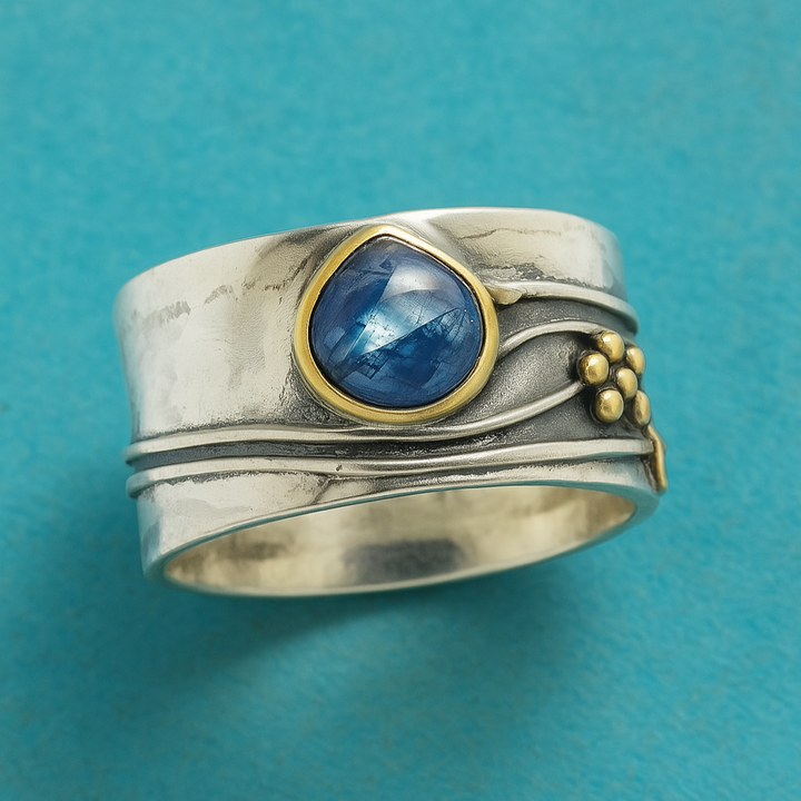 Liora™ | Bague de Méditation en Gemmes Bohémiennes
