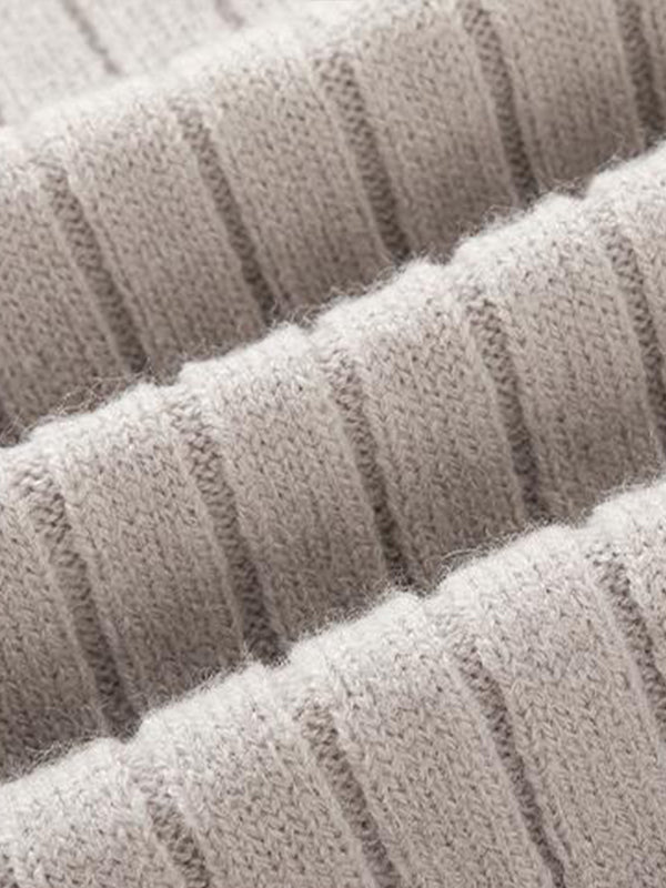 Pull à col montant zippé en câble solide pour homme
