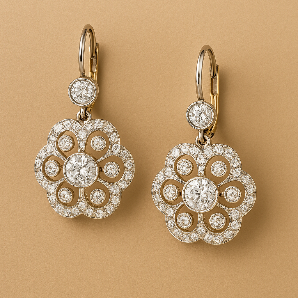 Luna™ | Boucles d'oreilles Mandala Vintage en Cristal
