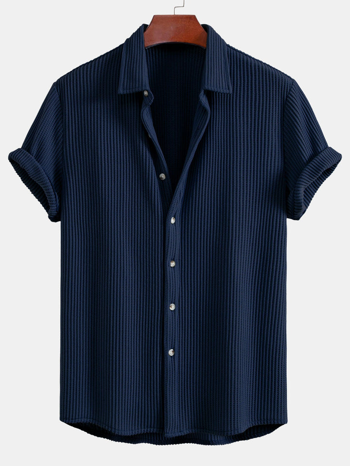 Chemise boutonnée à la gaufre
