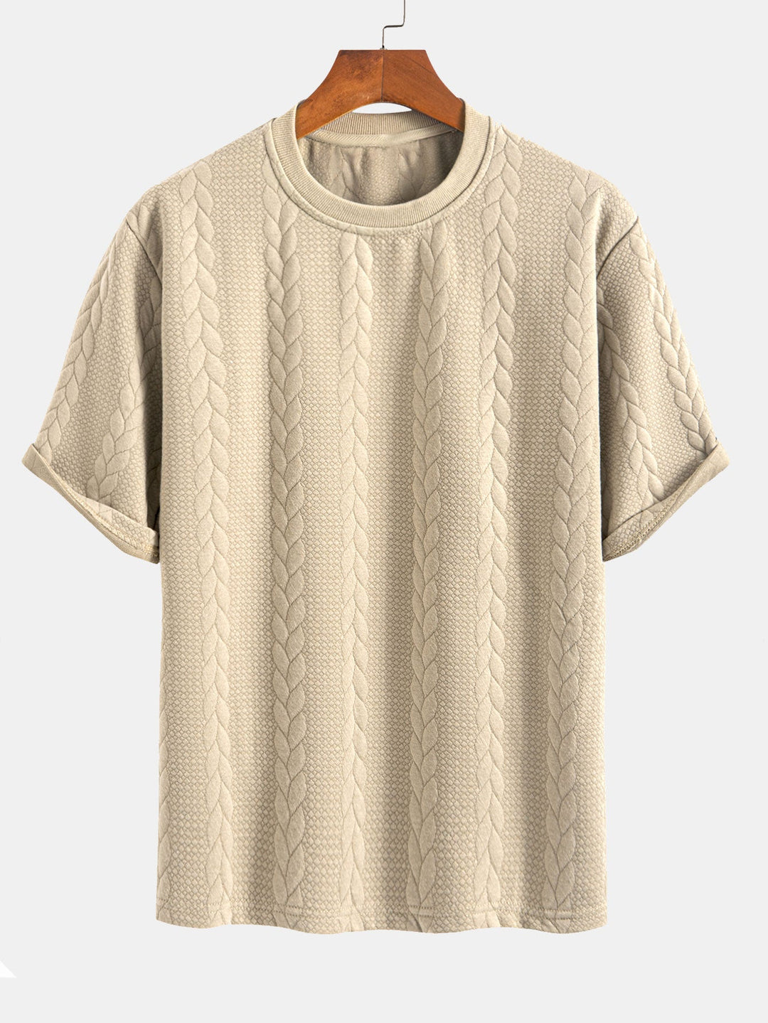 T-shirt Jacquard à manches mi-longs de détente