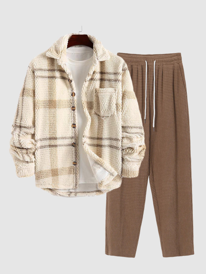 Ensembles Léon™ | Veste à carreaux & pantalon en velours