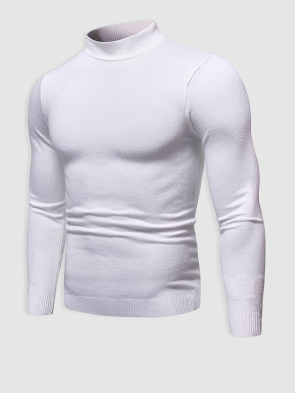 Pull à col roulé basique pour hommes