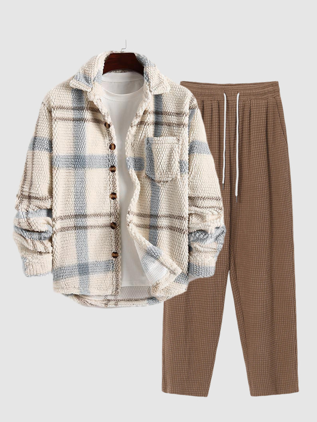 Ensembles Léon™ | Veste à carreaux & pantalon en velours