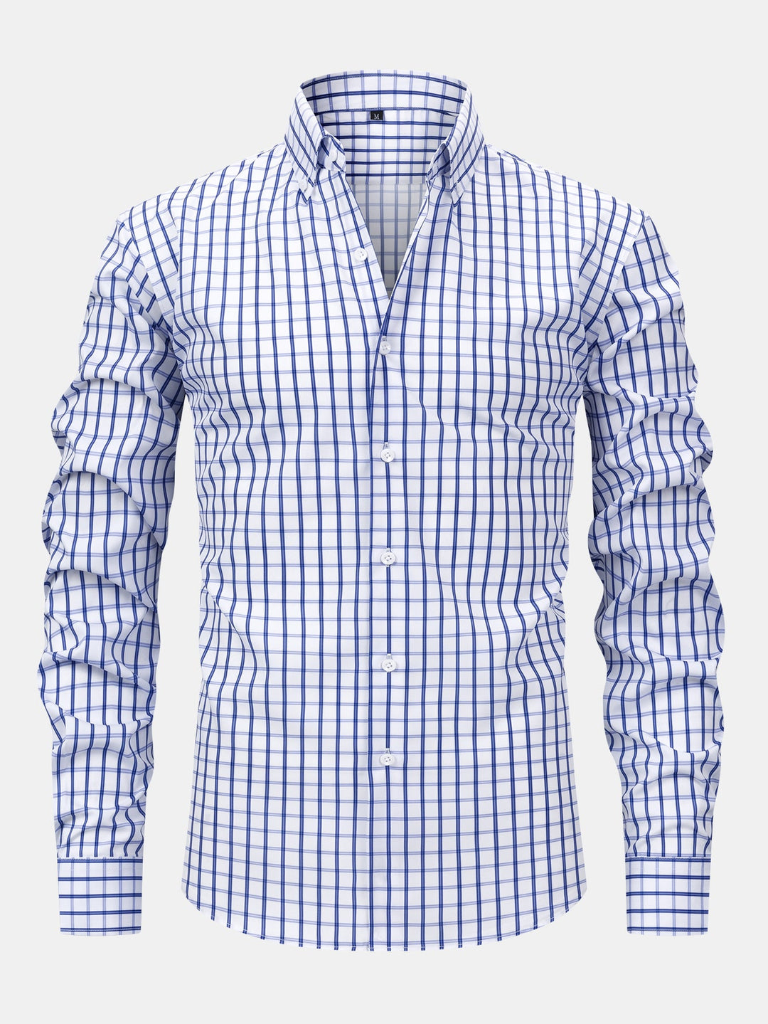 Chemise à carreaux à manches longues avec boutons