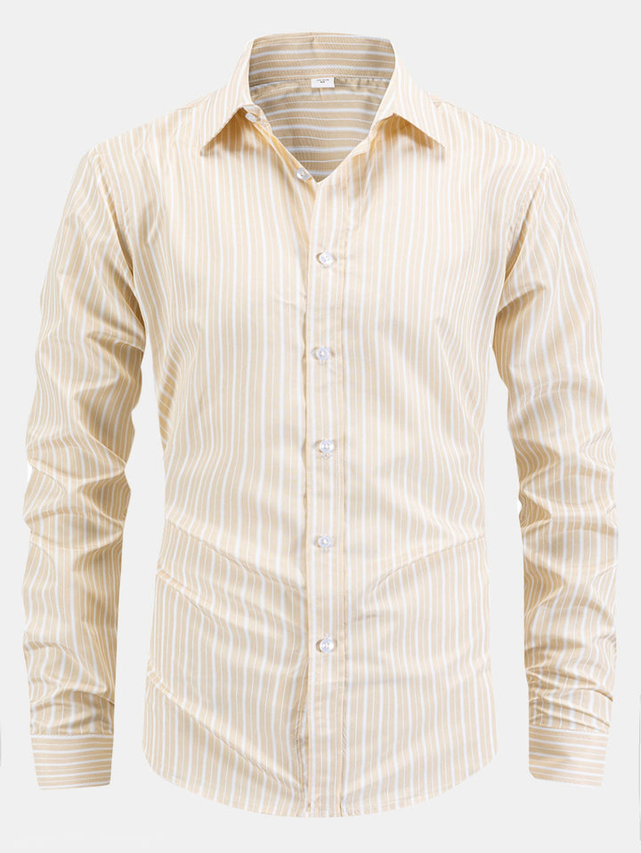 Chemise à rayures à manches longues avec boutons