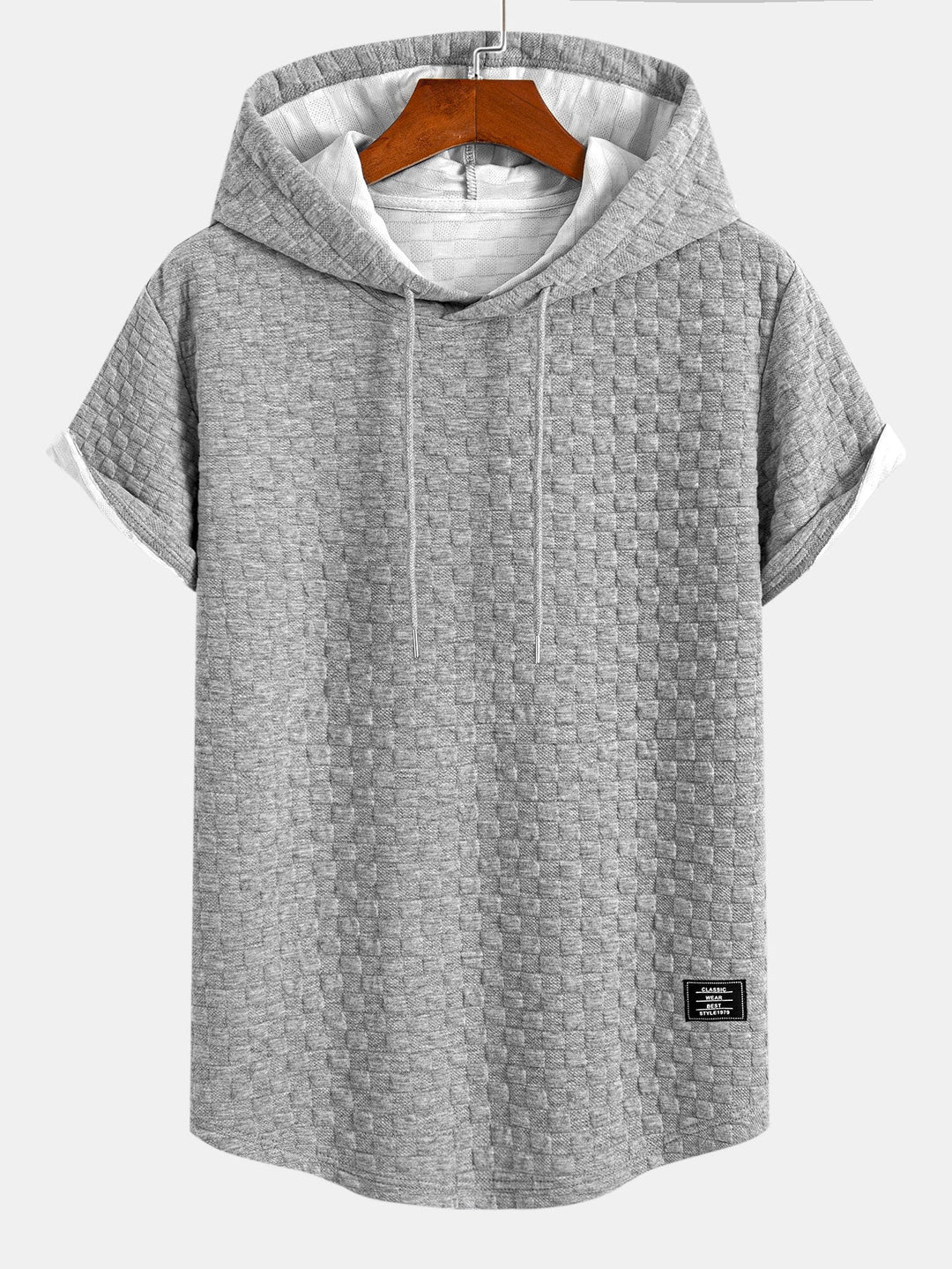 Sweat à capuche à ourlet en jacquard à damier <tc>T-Shirt</tc> &amp; Jacquard à damier <tc>S</tc>horts