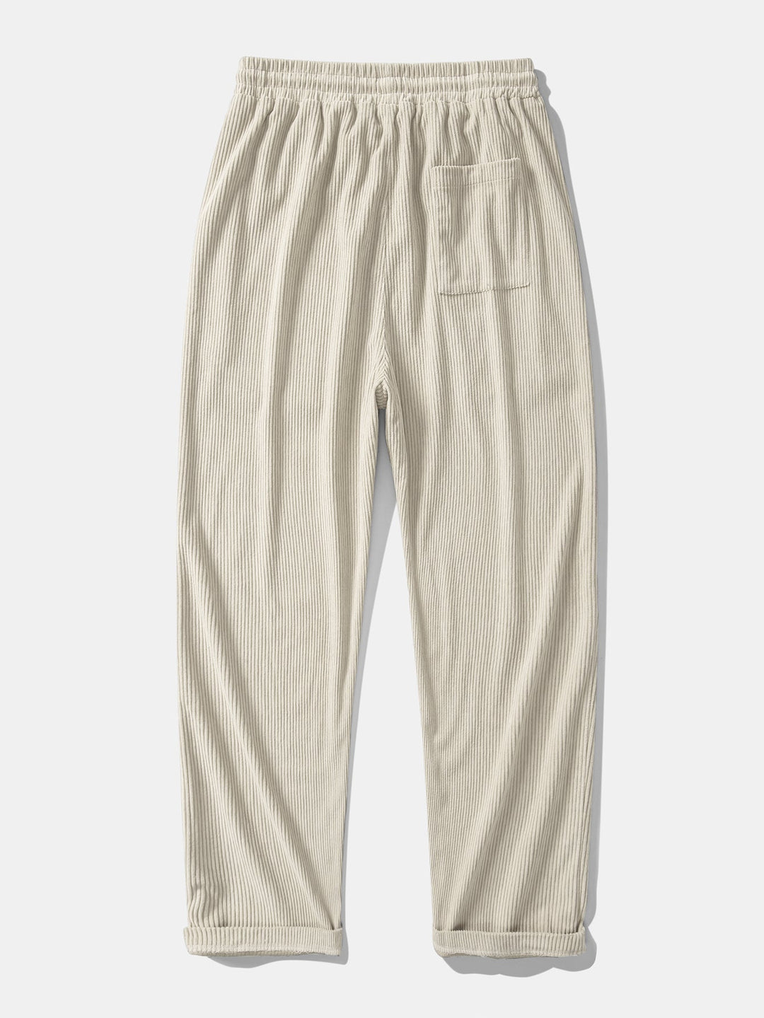 Chemise patchwork en velours côtelé et pantalon droit en velours côtelé