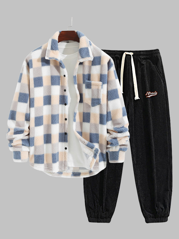 Ensembles Léon™ | Veste à carreaux & pantalon en velours