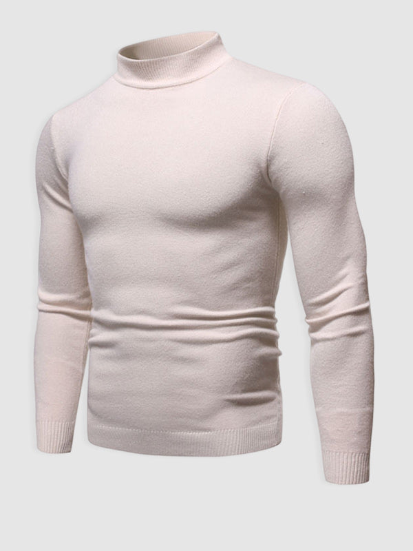 Pull à col roulé basique pour hommes