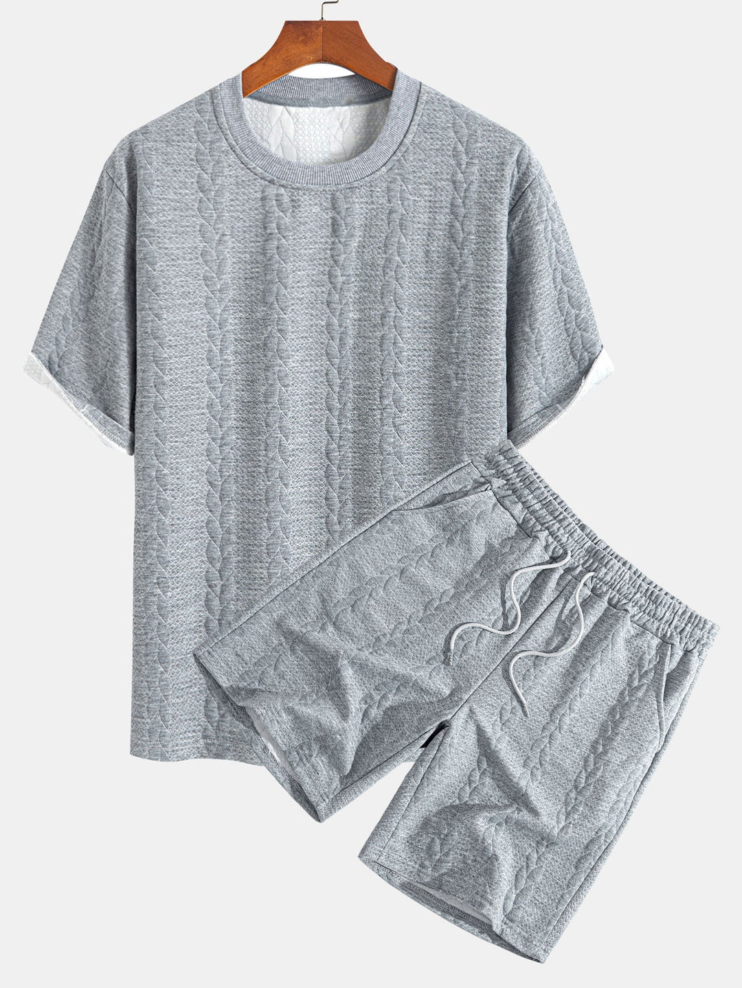 T-shirt Jacquard à manches mi-longs de détente
