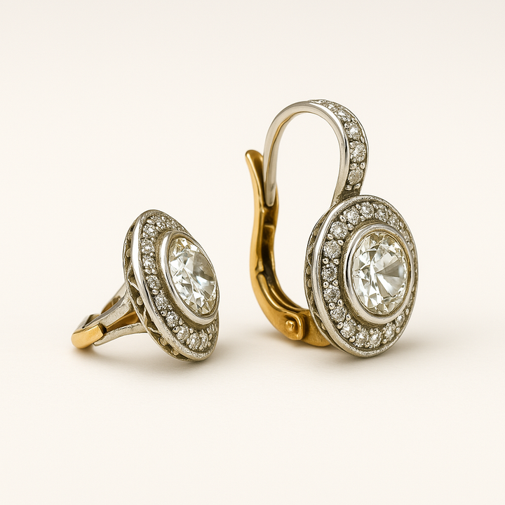 Luna™ | Boucles d'oreilles vintage ornées de zirconia en argent