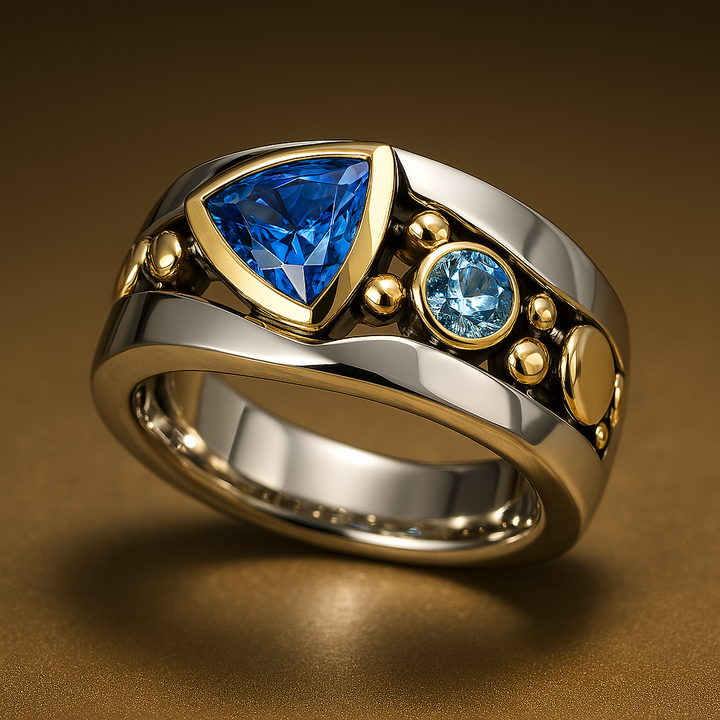 Luna™ | Bague Vintage en Cristal Bleu