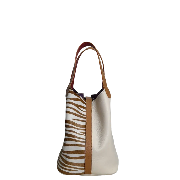 Sac à main en cuir d'Eva Zebra x Talk