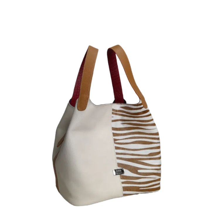 Sac à main en cuir d'Eva Zebra x Talk