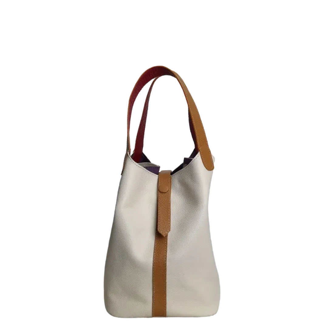 Sac à main en cuir d'Eva Zebra x Talk