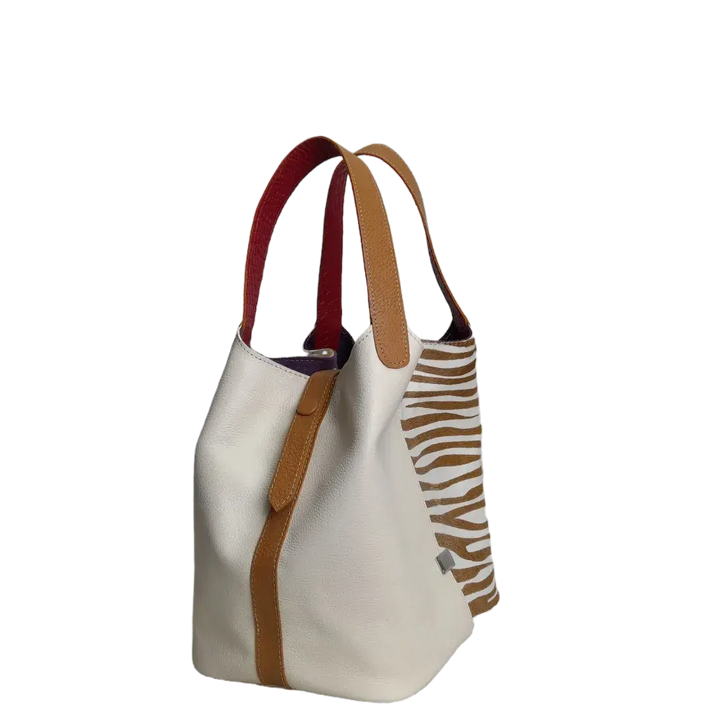 Sac à main en cuir d'Eva Zebra x Talk