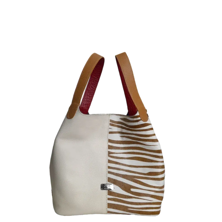 Sac à main en cuir d'Eva Zebra x Talk