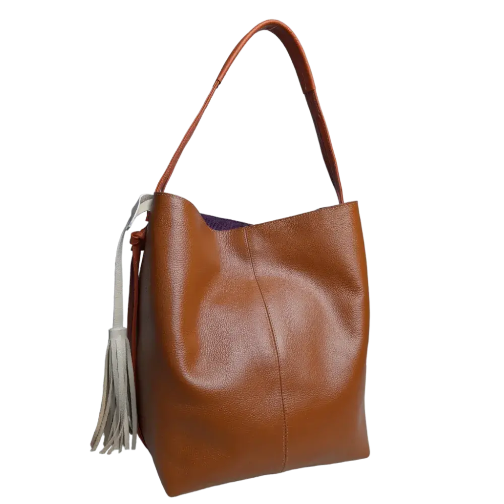 Sac à main en cuir pour femmes Grace Miel