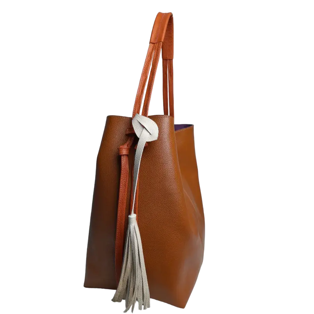 Sac à main en cuir pour femmes Grace Miel
