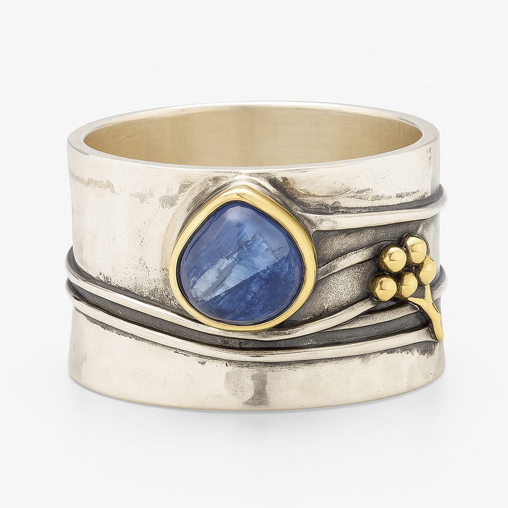 Liora™ | Bague de Méditation en Gemmes Bohémiennes