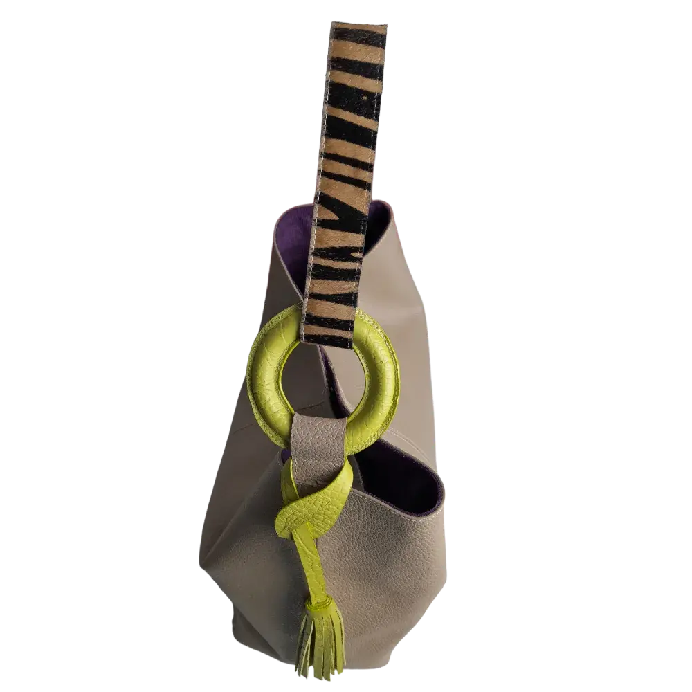 Sac en cuir pour femmes Nora Taupe