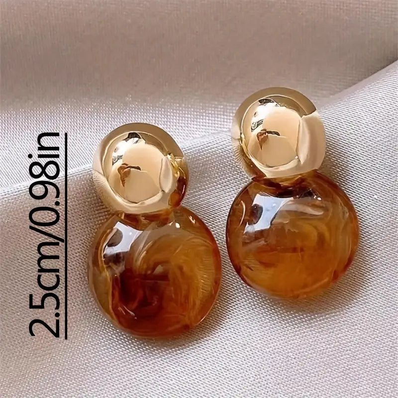 Boucles d'oreilles goutte Amber d'Aurélie | Or