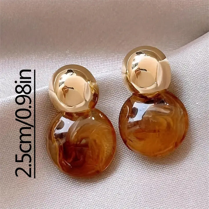 Boucles d'oreilles goutte Amber d'Aurélie | Or