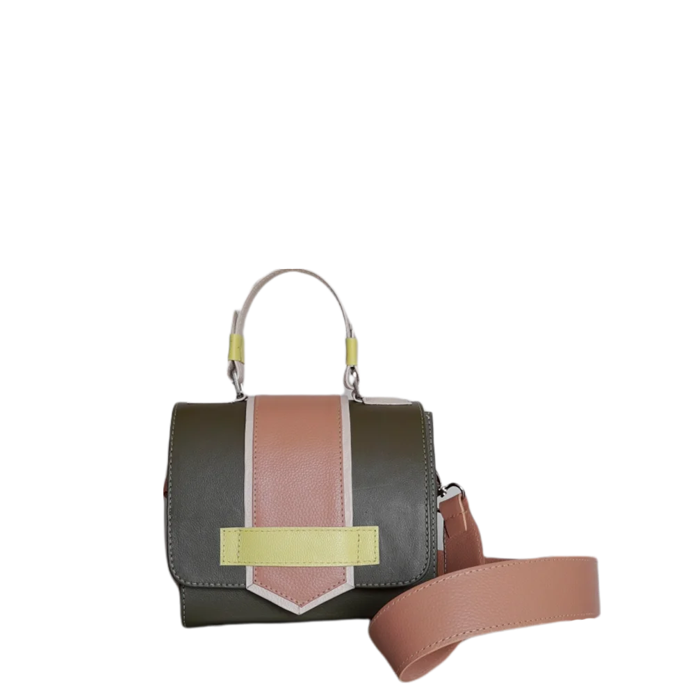 Sac à main en cuir olive pour femmes