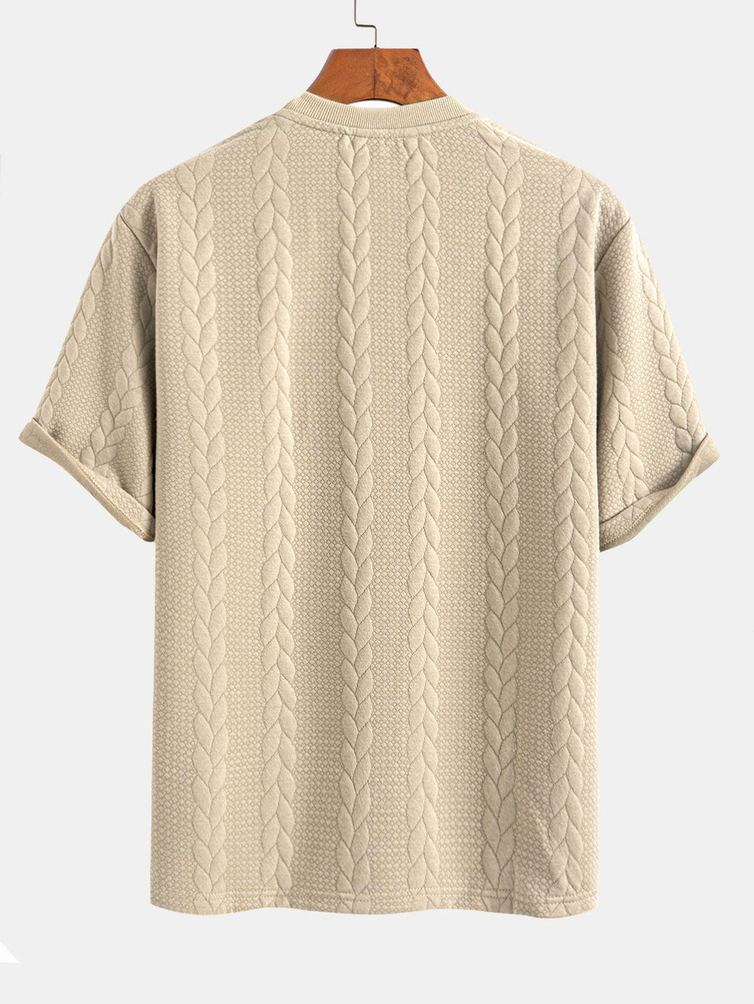 T-shirt Jacquard à manches mi-longs de détente