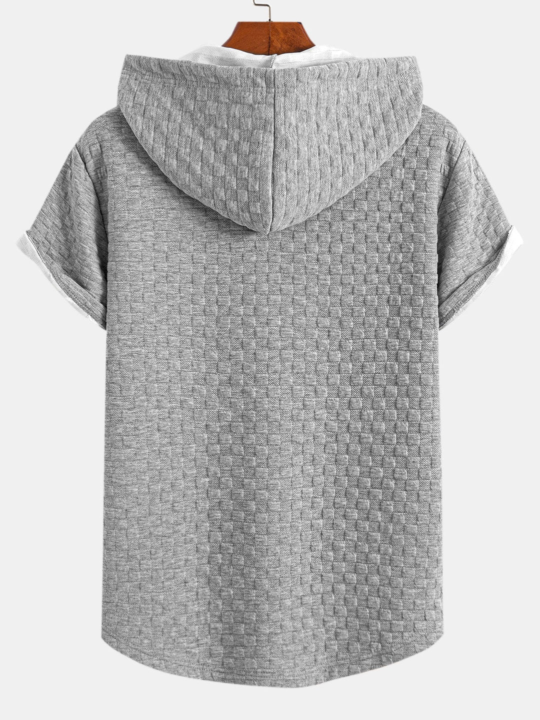 Sweat à capuche à ourlet en jacquard à damier <tc>T-Shirt</tc> &amp; Jacquard à damier <tc>S</tc>horts