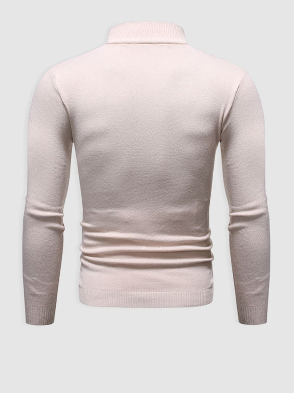 Pull à col roulé basique pour hommes