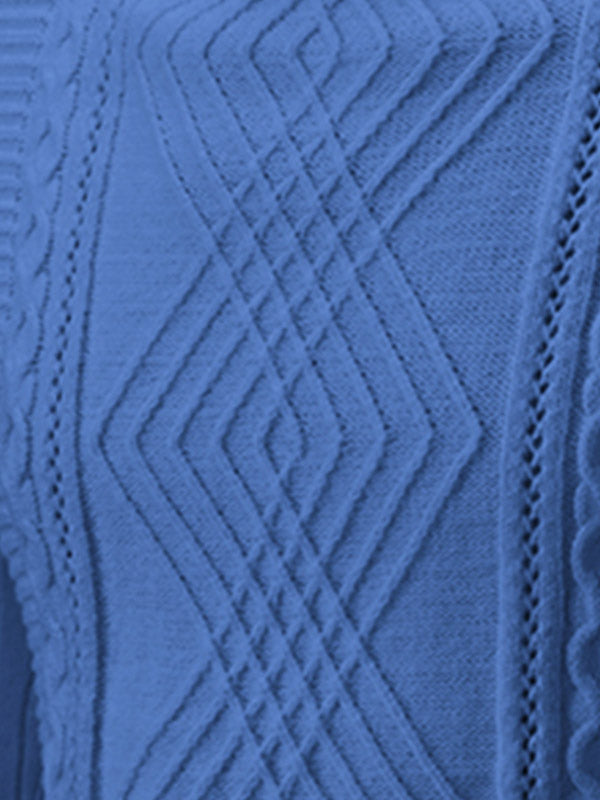 Pull Slim à Col Montant Géométrique pour Homme