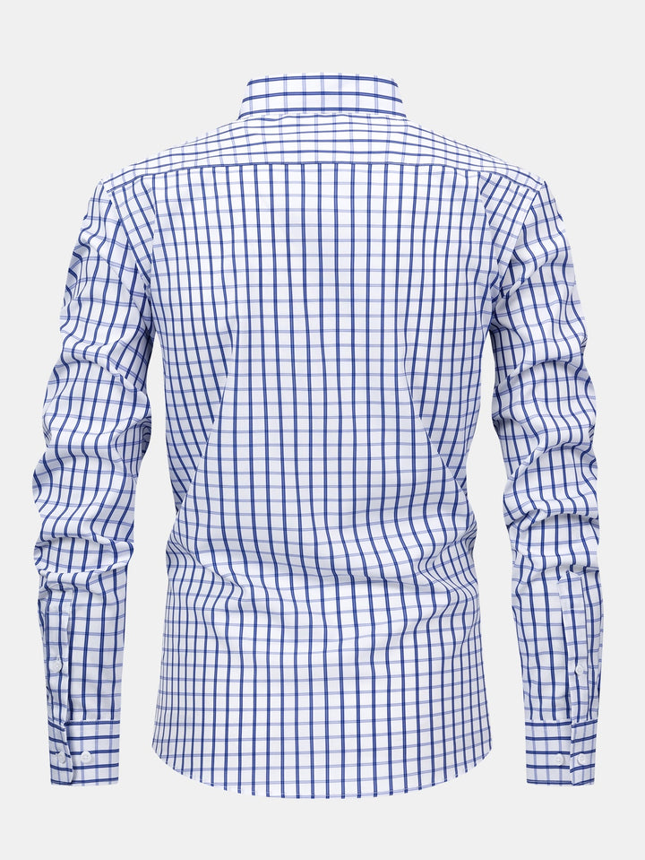 Chemise à carreaux à manches longues avec boutons
