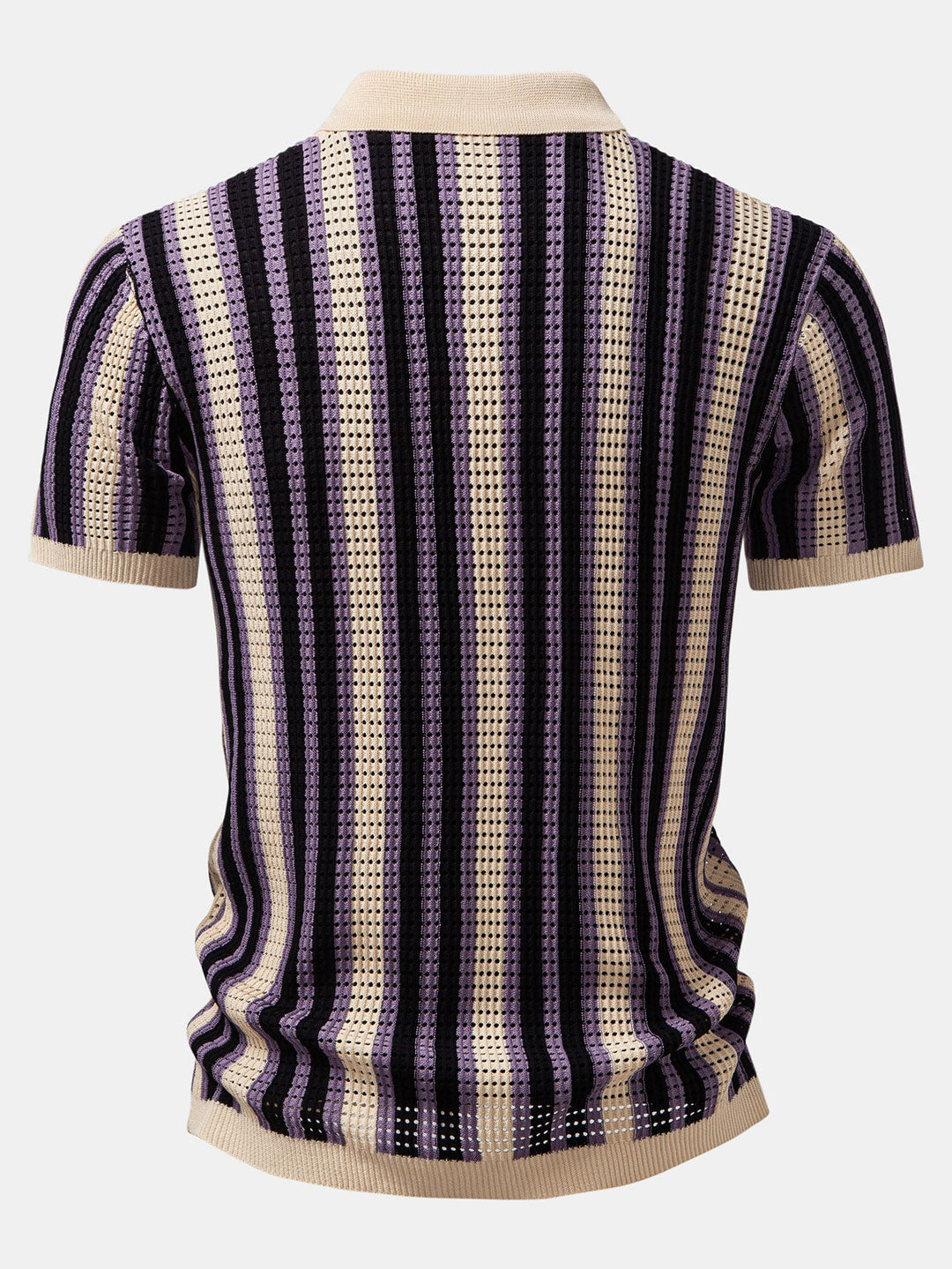 Chemise en crochet à œillets rayés