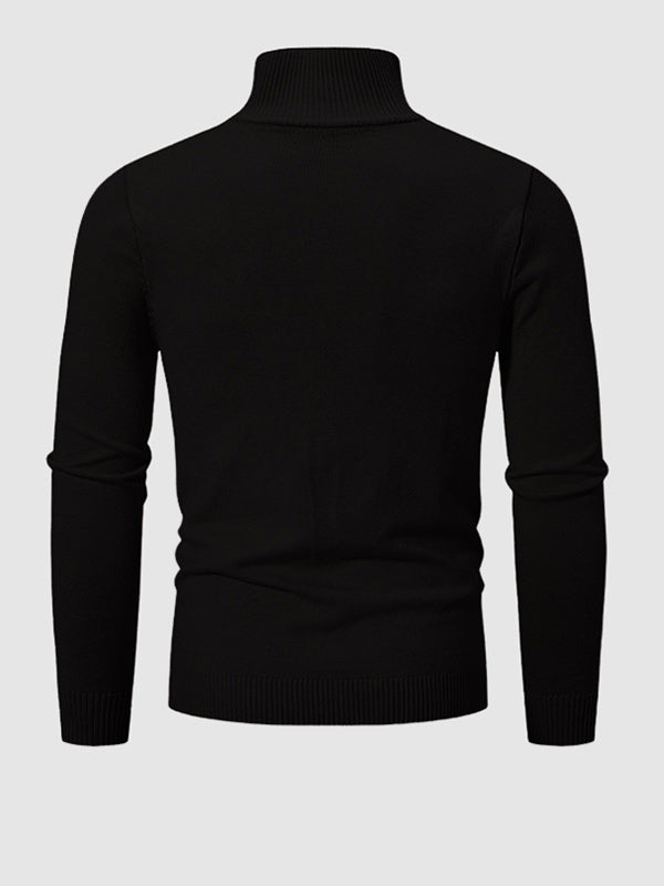 Pull à col zippé quart uni pour homme
