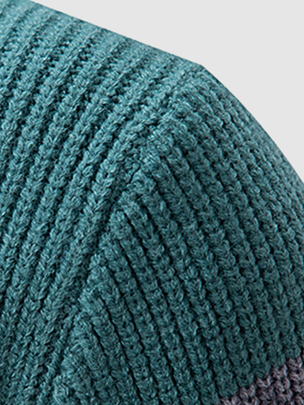 Pull à col rond pour hommes en color block