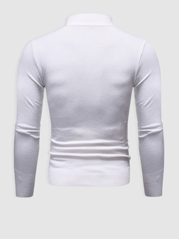 Pull à col roulé basique pour hommes