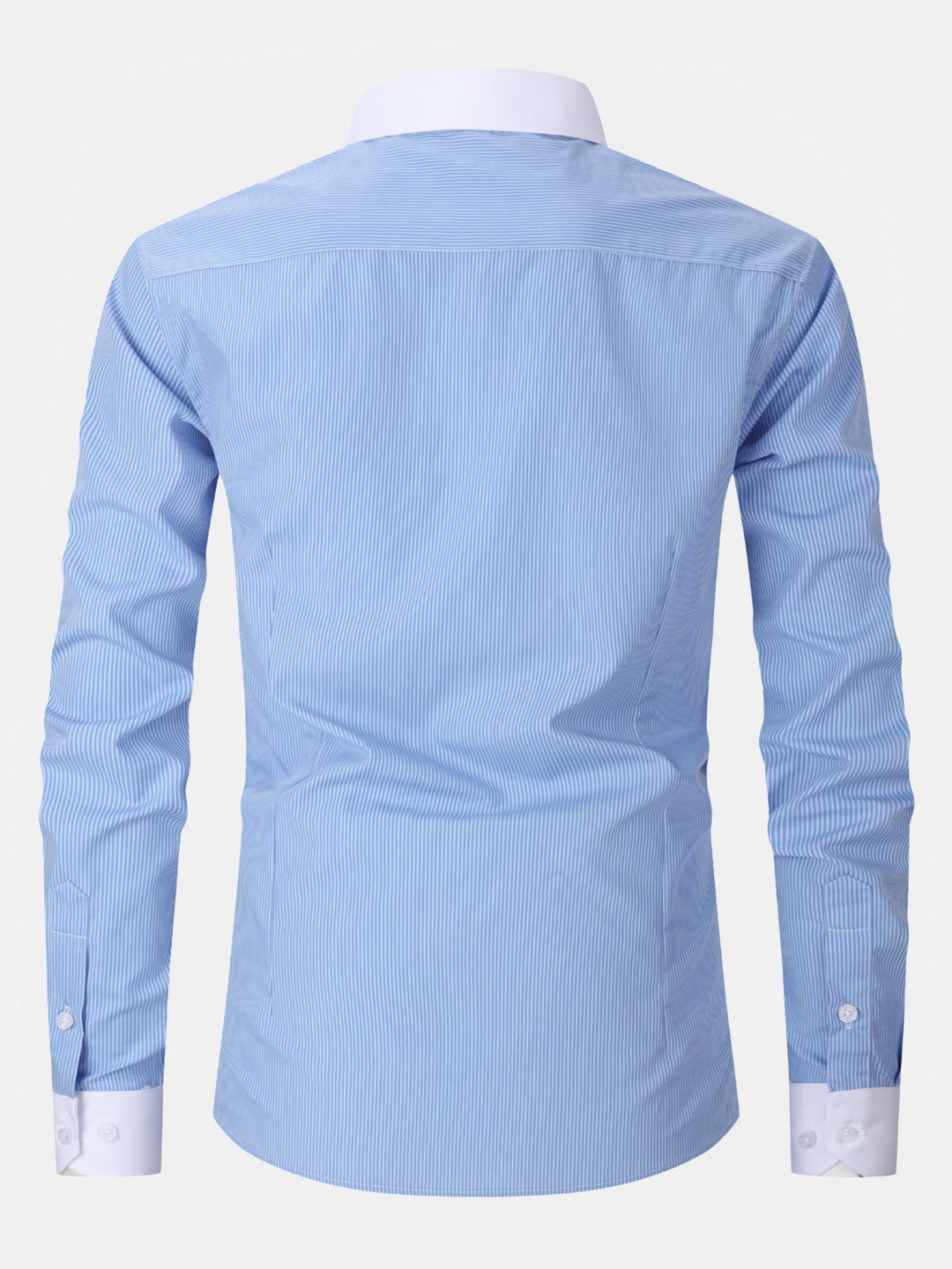 Chemise habillée à col contrasté rayé