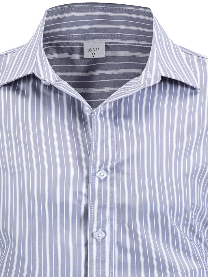 Chemise à rayures à manches longues avec boutons