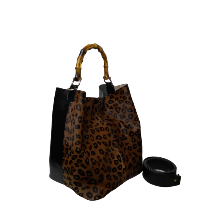 Sac à main en cuir noir pour femmes Claire Jaguar