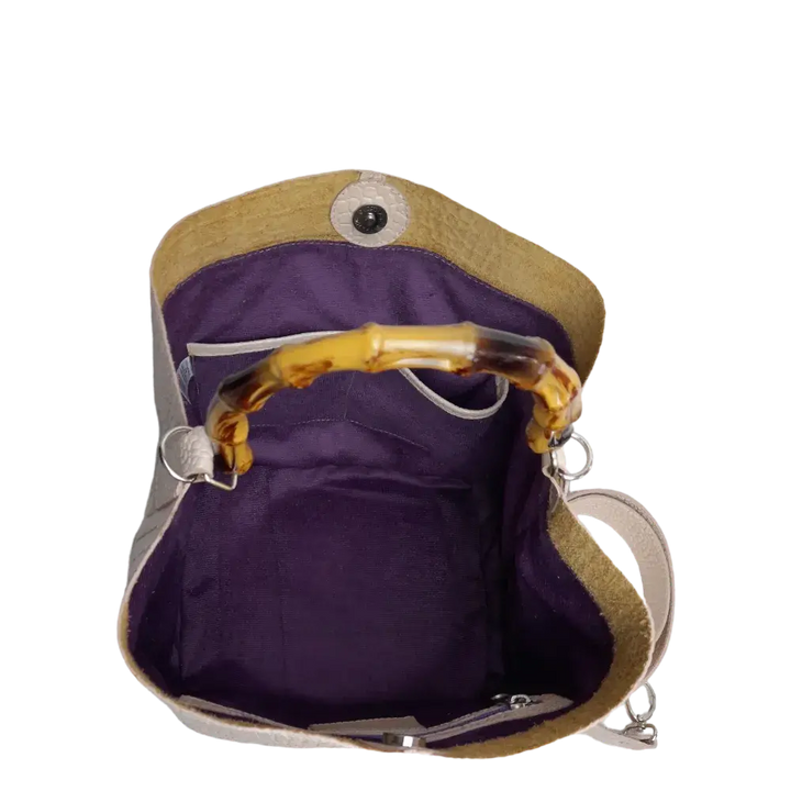 Sac à main Claire en design reptile nude