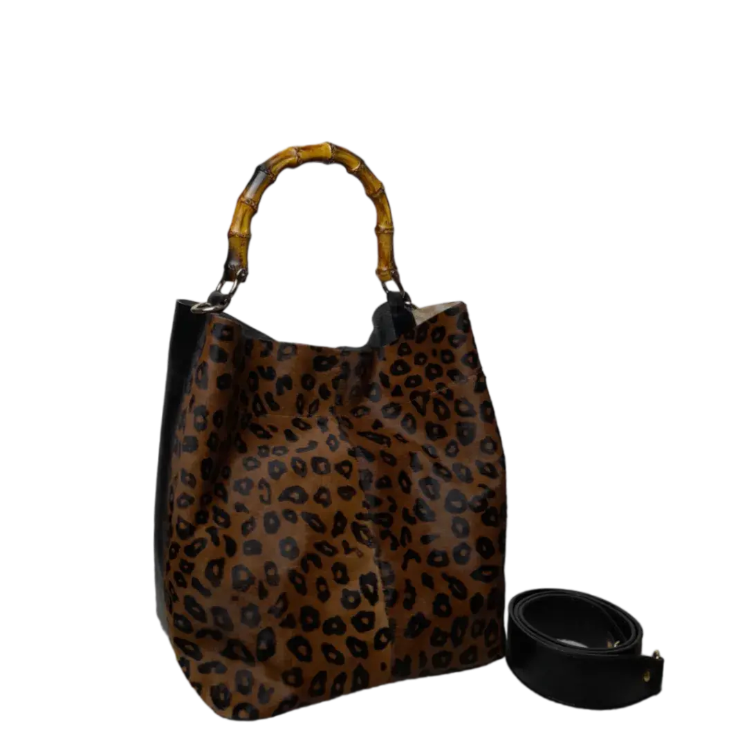 Sac à main en cuir noir pour femmes Claire Jaguar