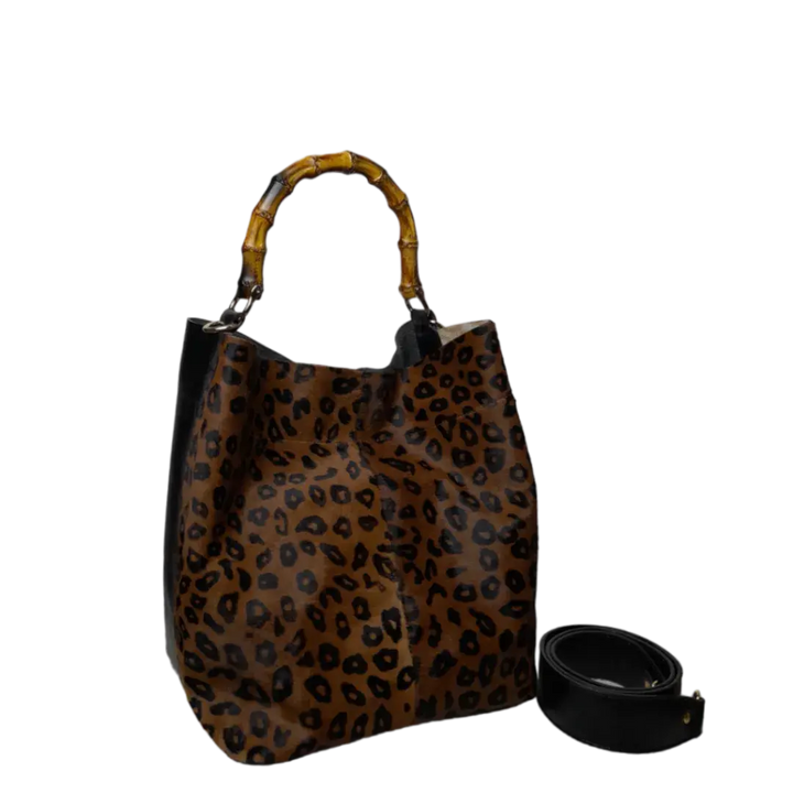 Sac à main en cuir noir pour femmes Claire Jaguar