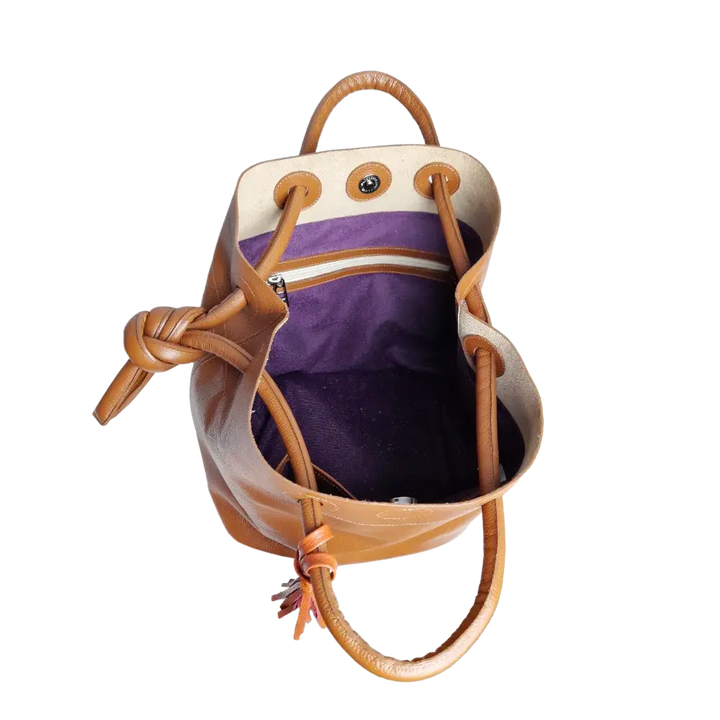 Sac à main en cuir pour femmes Brigitte Miel