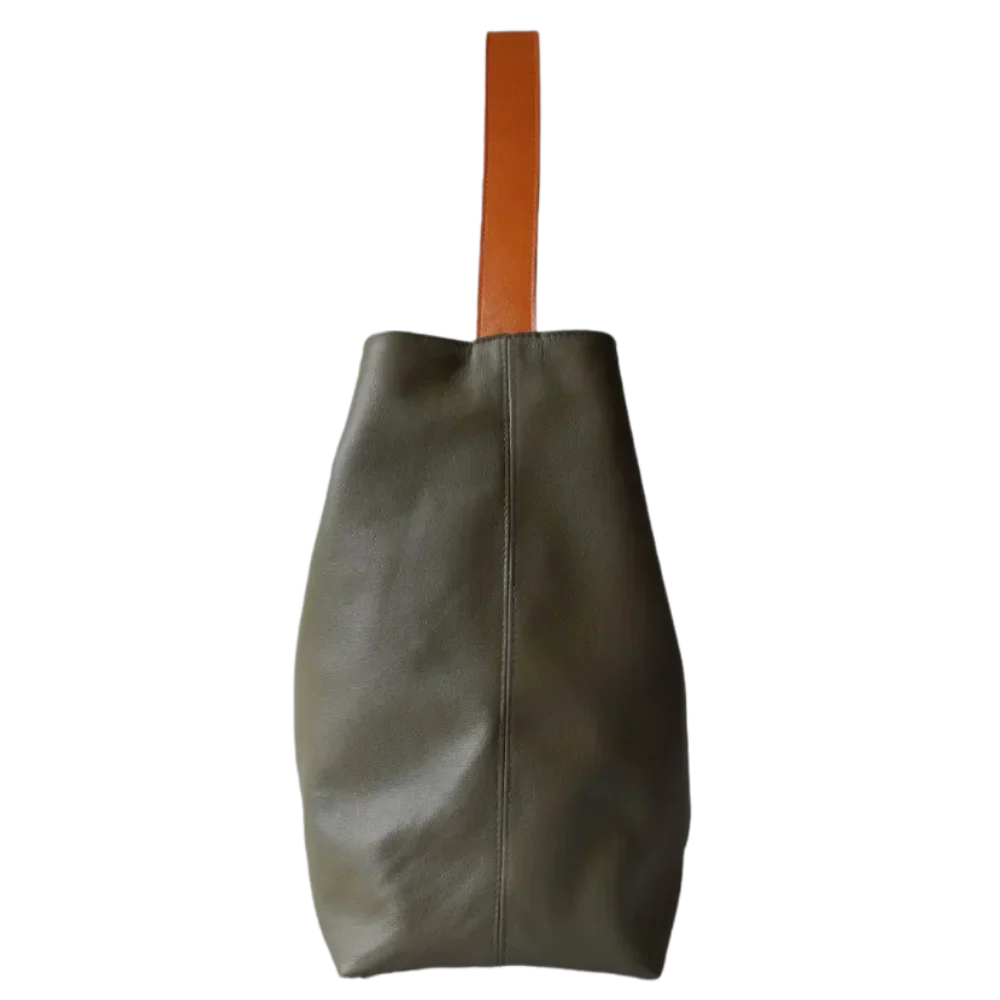 Sac à main en cuir pour femmes Serenity vert olive