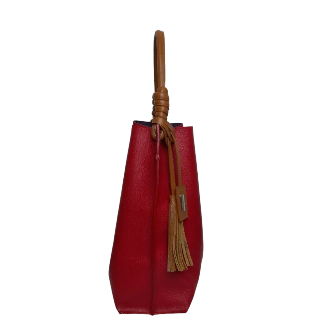 Sac à main en cuir rouge Fernanda pour femmes