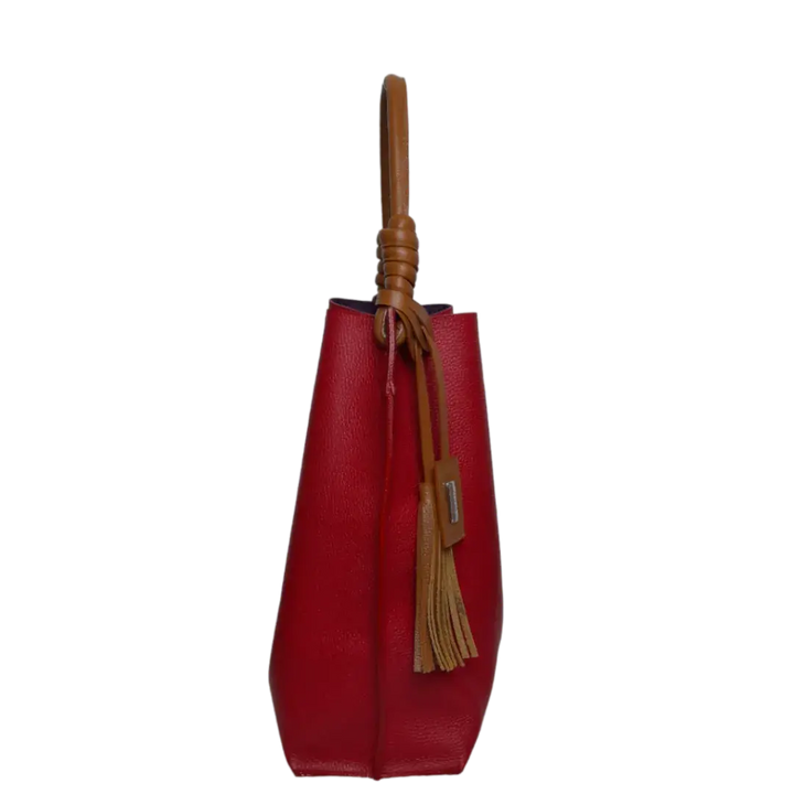 Sac à main en cuir rouge Fernanda pour femmes