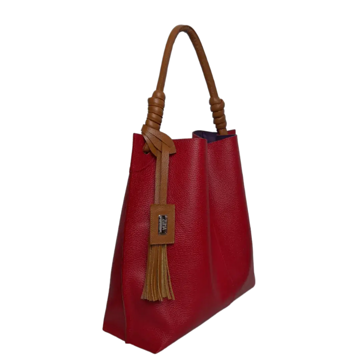 Sac à main en cuir rouge Fernanda pour femmes